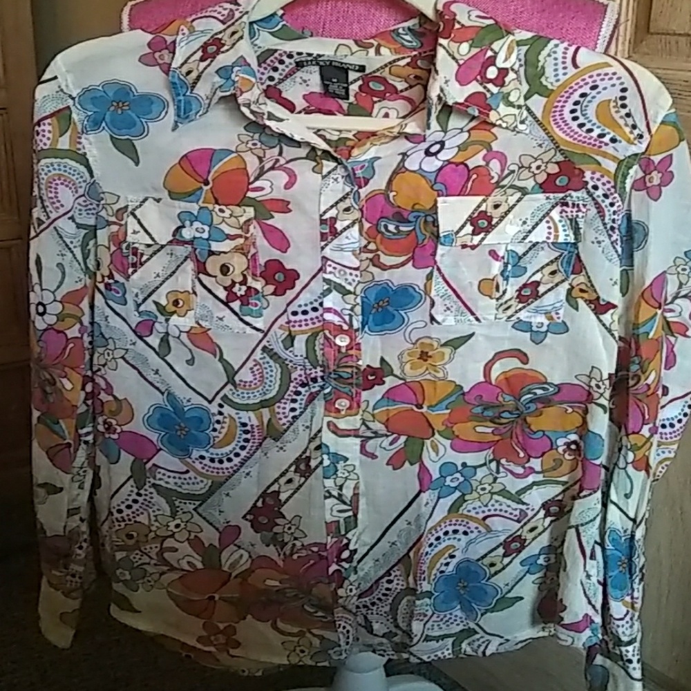 Lucky Brand multi color shirt MED